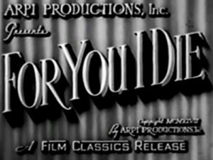 For You I Die