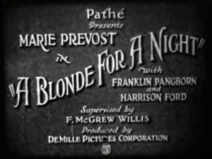 A Blonde for a Night